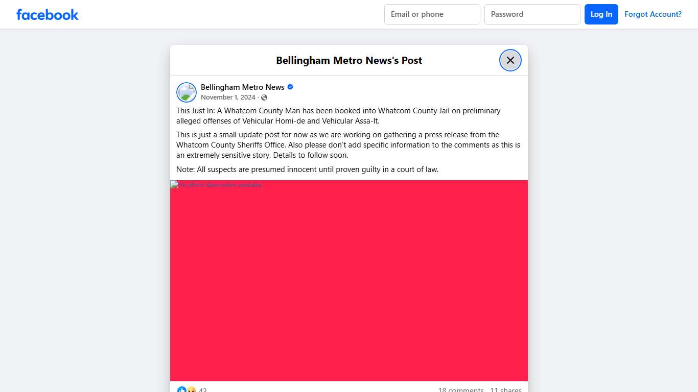 This Just In: A Whatcom County Man... - Bellingham Metro News | Facebook