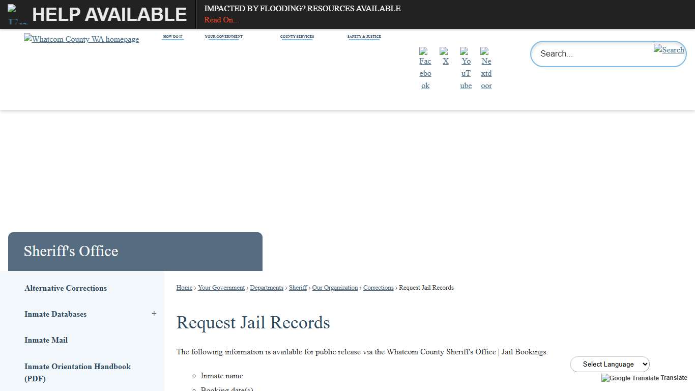 Request Jail Records | Whatcom County, WA - Official Website